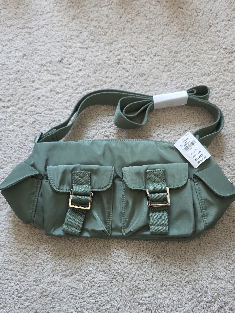 PINK Victoria's Secret Olive Green Utility Crossbody